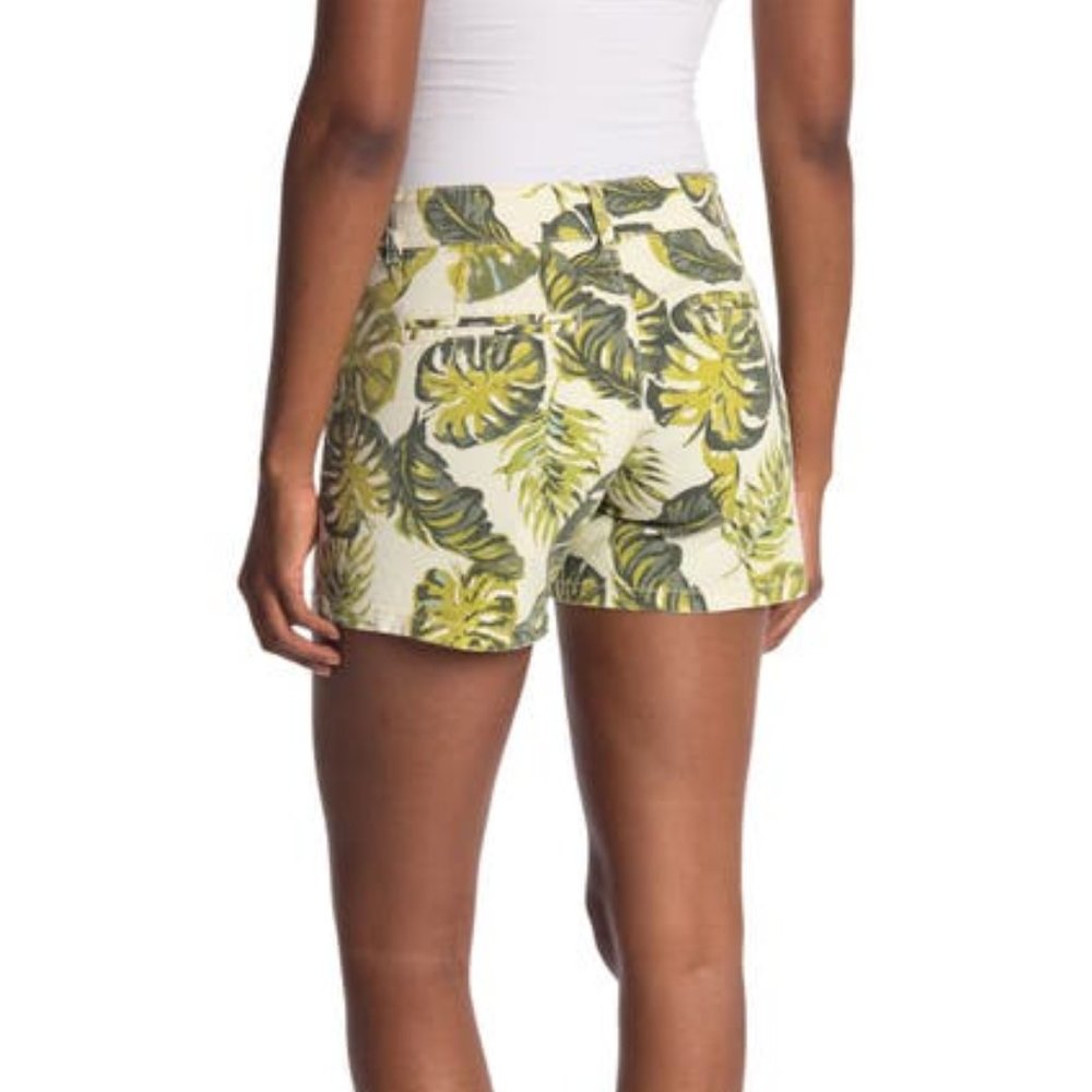 UNIONBAY Tropical Palm Leaf Print Shorts Size 16 Natural Off-white, Green - Picture 9 of 10